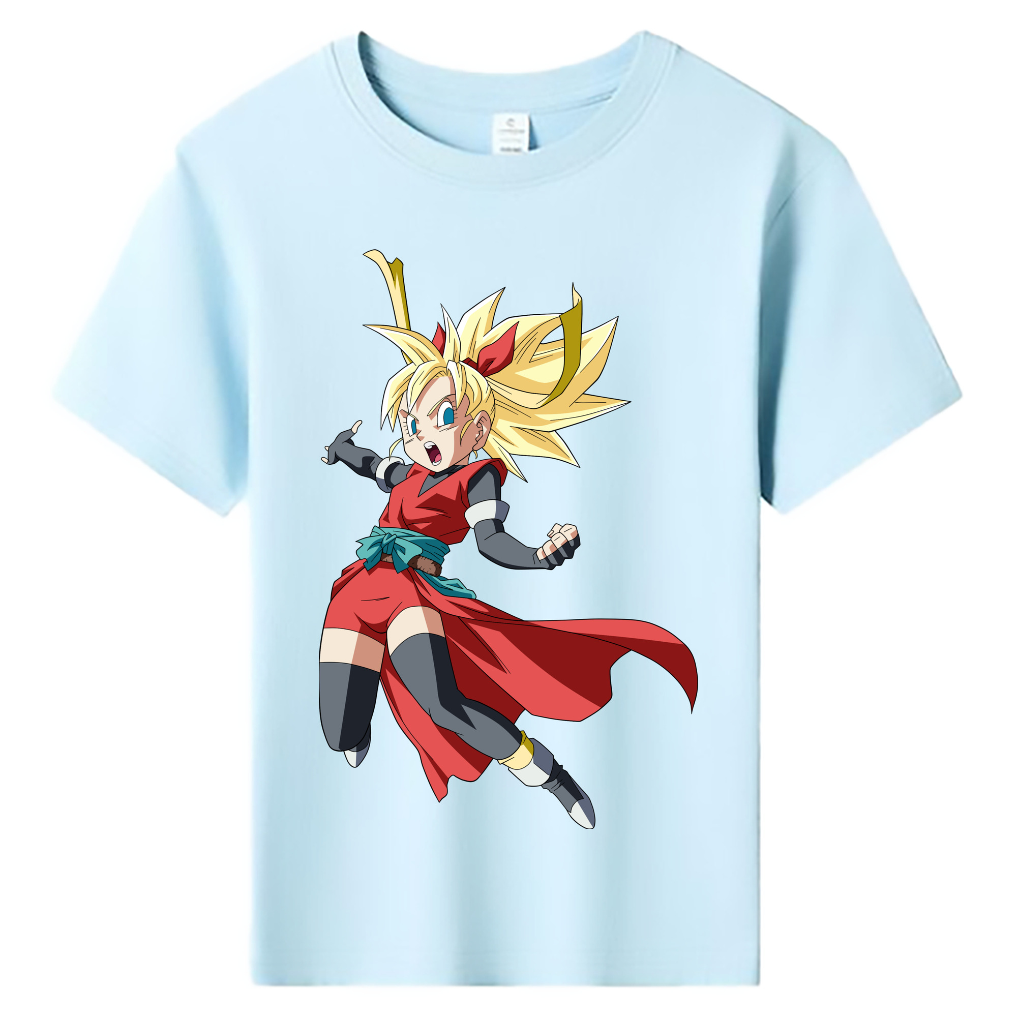 （画像用） ドラゴンボール カリフラ DRAGON BALL Caulifla 綿100％キッズTシャツ（フロントプリント）